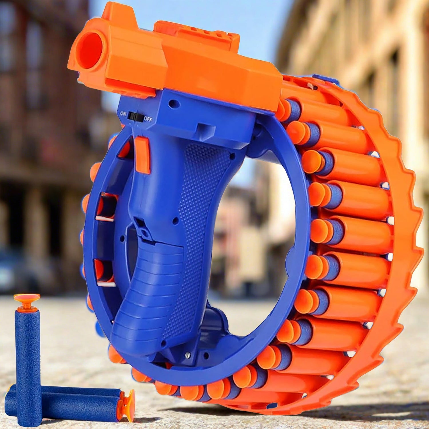 17921 Amazing Toy Gun, Electric Gun for Children, 28 Soft Bullets for Youth Safety, Children's Electric Hand Ring Wheel Soft Bullet Gun, Gift Toys 17921 Amazing Toy Gun, Electric Gun for Children, 28 Soft Bullets for Youth Safety, Children's Electric Hand Ring Wheel Soft Bullet Gun, Gift Toys